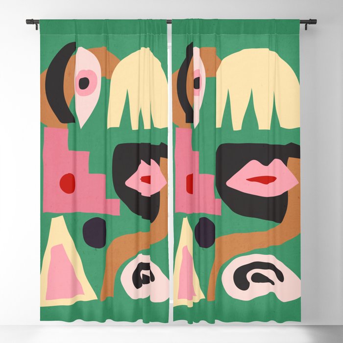 Abstract Shapes Modern Art 7 Window Curtain Gallery Image 1