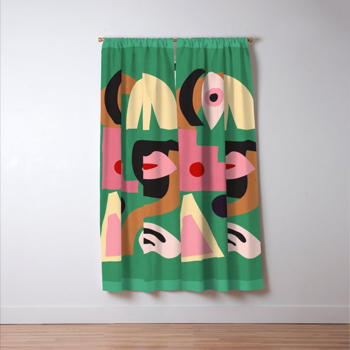 Abstract Shapes Modern Art 7 Window Curtain Gallery Image 3