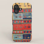 Sivas  Antique Cappadocian Turkish Kilim Print iPhone Case Gallery Image 1