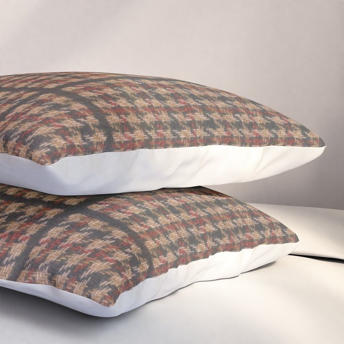 Vintage Brown Houndstooth Tweed  Pillow Sham Gallery Image 3