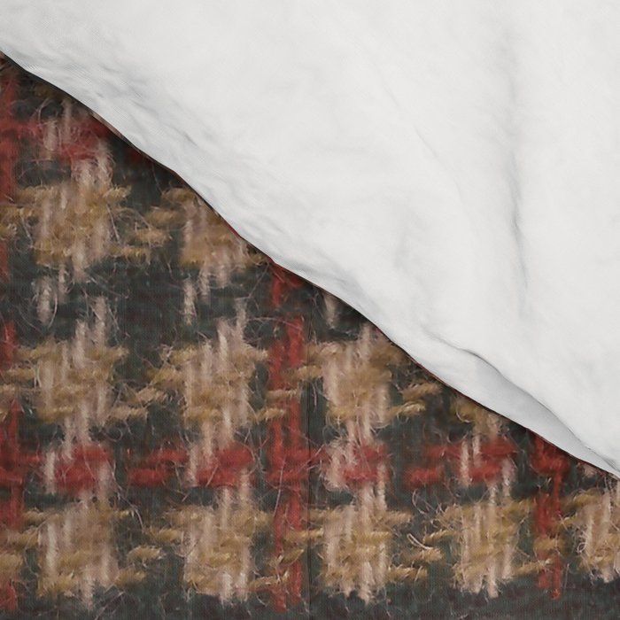 Vintage Brown Houndstooth Tweed  Comforter Gallery Image 4