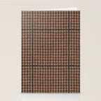 Vintage Brown Houndstooth Tweed  Stationery Card Gallery Image 2