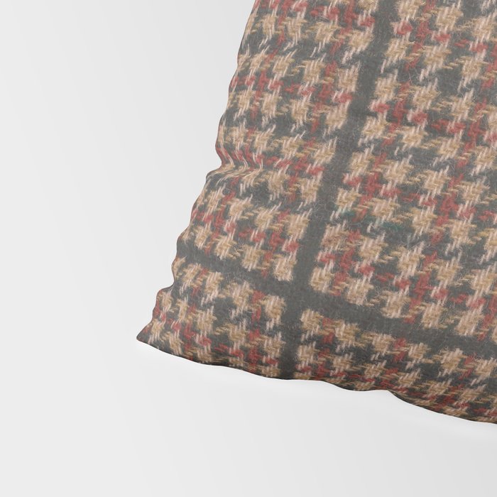 Vintage Brown Houndstooth Tweed  Pillow Sham Gallery Image 4