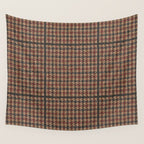 Vintage Brown Houndstooth Tweed  Wall Tapestry Gallery Image 4