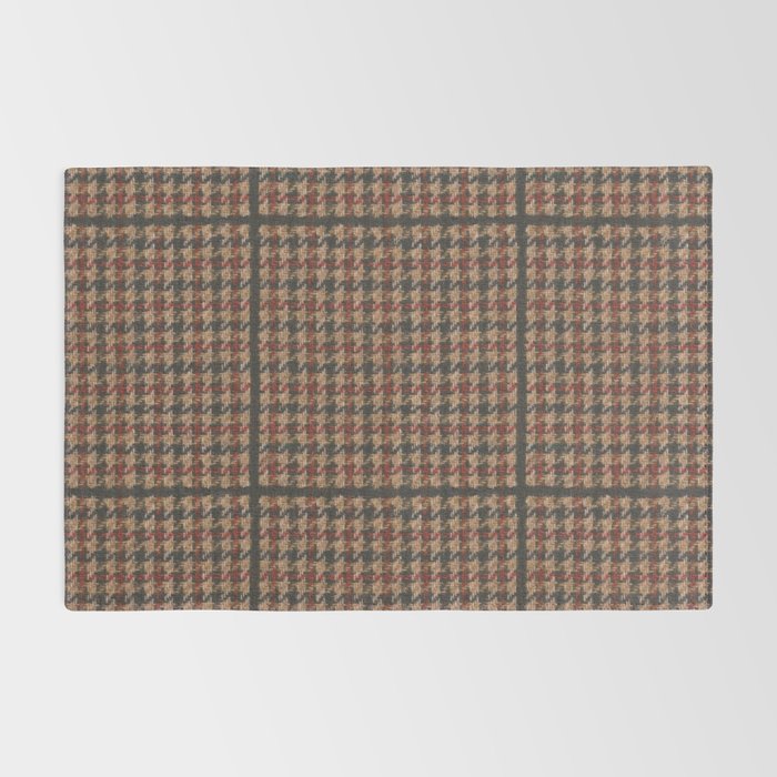 Vintage Brown Houndstooth Tweed  Rug Gallery Image 2
