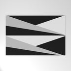 Geometric Triangles VI Black and White Welcome Mat Gallery Image 1