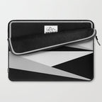 Geometric Triangles VI Black and White Laptop Sleeve Gallery Image 2