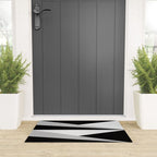 Geometric Triangles VI Black and White Welcome Mat Gallery Image 3