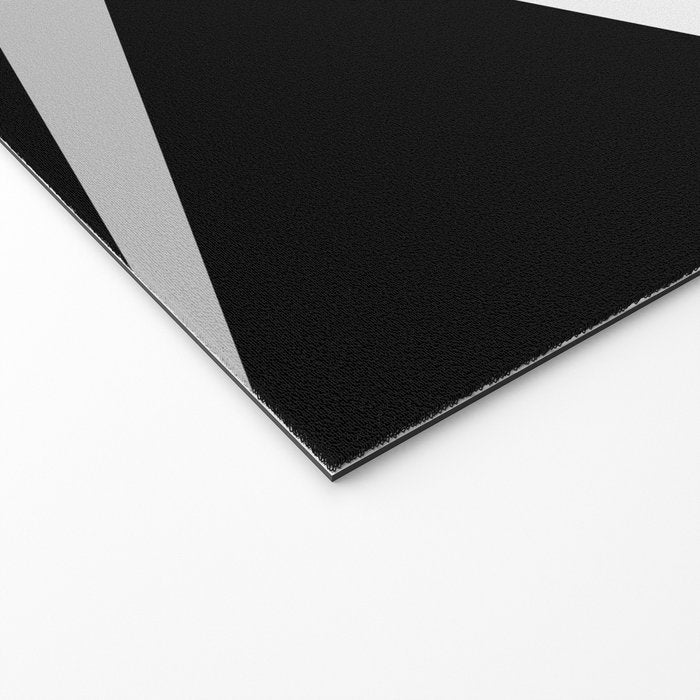 Geometric Triangles VI Black and White Welcome Mat Gallery Image 2