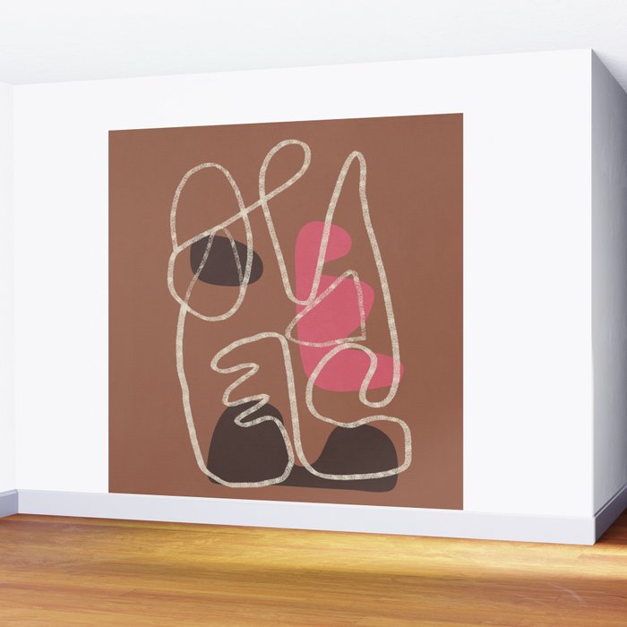 Organic Minimalist Layers 2 Wall Mural Gallery Image 2