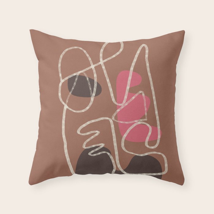Organic Minimalist Layers 2 Throw Pillow Gallery Image 6