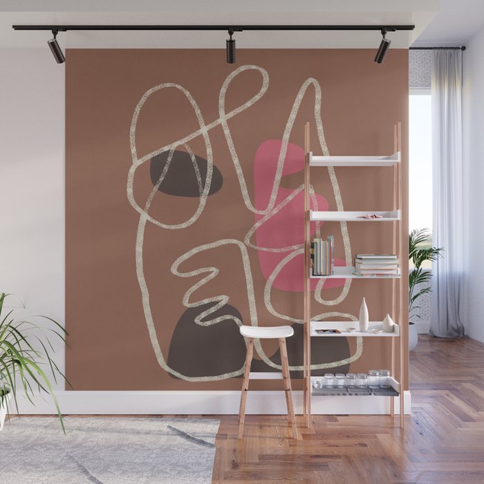 Organic Minimalist Layers 2 Wall Mural Gallery Image 1