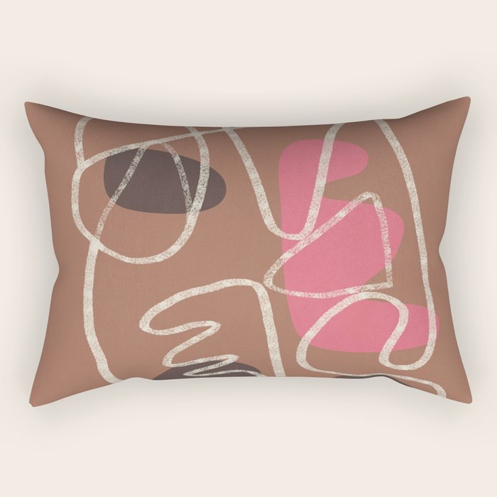 Organic Minimalist Layers 2 Rectangular Pillow Gallery Image 2