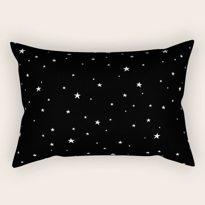 Tiny Stars Dark Rectangular Pillow Gallery Image 2