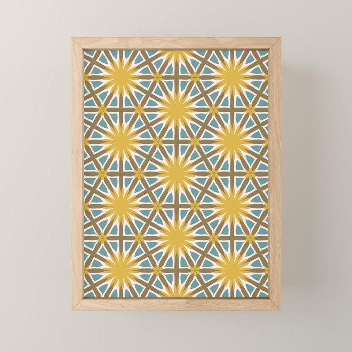 Golden Moroccan Sunburst Mini Art Print Gallery Image 1
