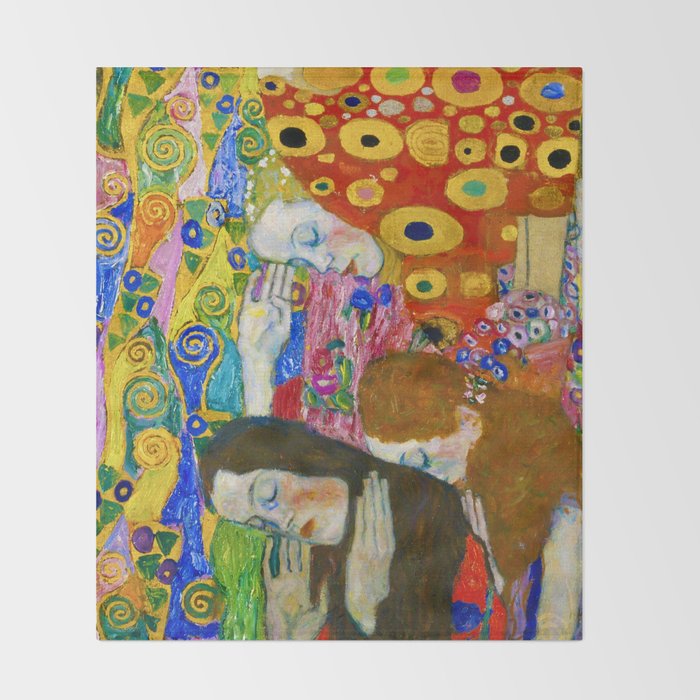 Gustav Klimt "Hope II" (detail) Throw Blanket Gallery Image 2