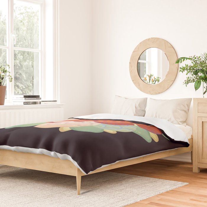 Arowana and peony 3 Duvet Cover Gallery Image 2