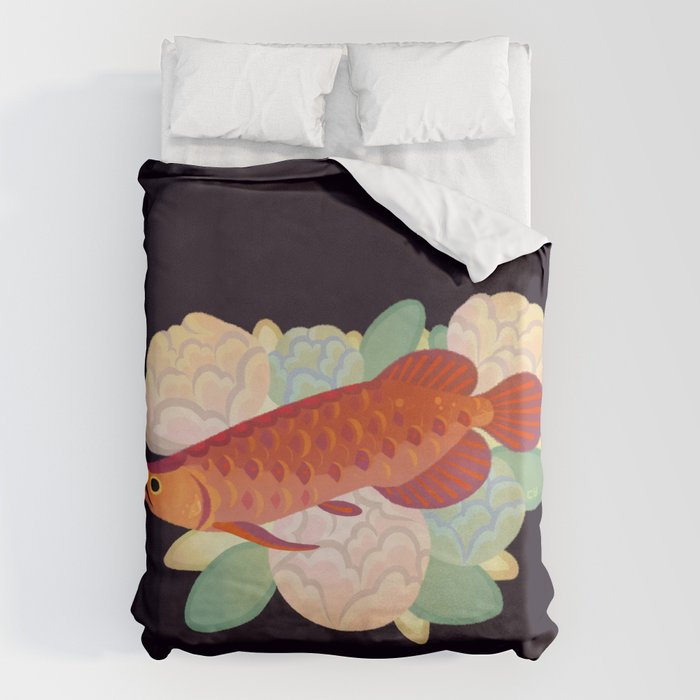 Arowana and peony 3 Duvet Cover Gallery Image 6