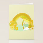 Mushy mushroom longboard surf retro floral daydreams by surfy birdy Stationery Card Gallery Image 2