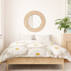 Minimal Botanical Pattern - Daisies Duvet Cover Gallery Image 3