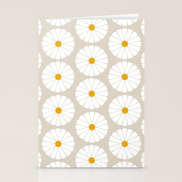 Minimal Botanical Pattern - Daisies Stationery Card Gallery Image 2