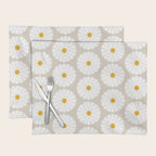 Minimal Botanical Pattern - Daisies Placemat Gallery Image 1