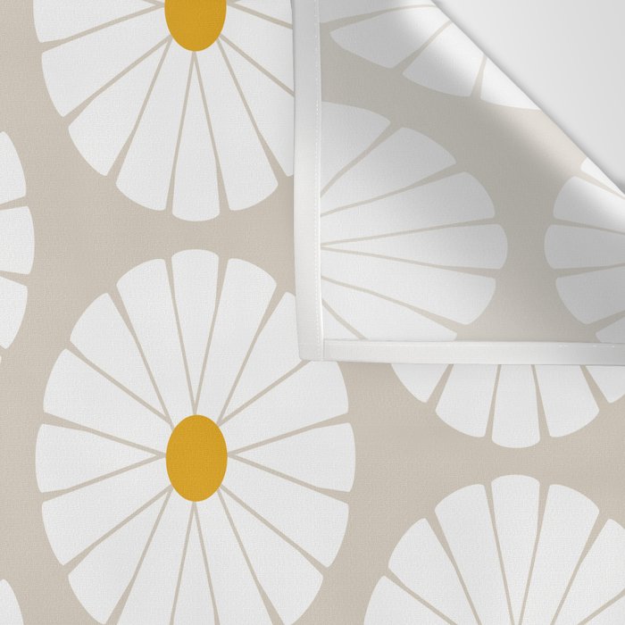 Minimal Botanical Pattern - Daisies Wall Tapestry Gallery Image 3
