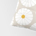 Minimal Botanical Pattern - Daisies Pillow Sham Gallery Image 4