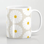 Minimal Botanical Pattern - Daisies Coffee Mug Gallery Image 1