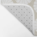 Minimal Botanical Pattern - Daisies Bath Mat Gallery Image 2