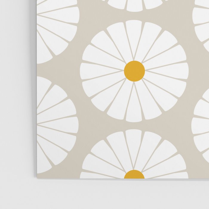 Minimal Botanical Pattern - Daisies Poster Gallery Image 3