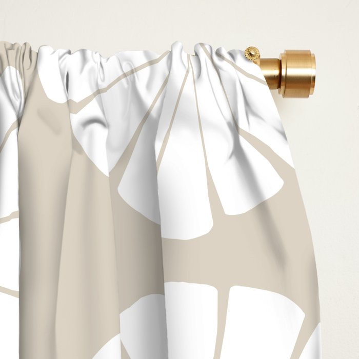 Minimal Botanical Pattern - Daisies Window Curtain Gallery Image 2