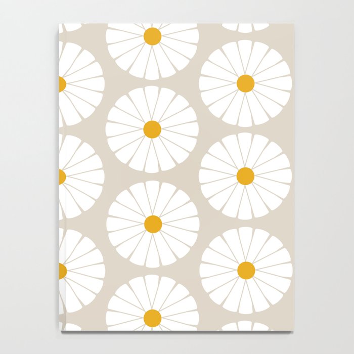 Minimal Botanical Pattern - Daisies Notebook Gallery Image 4