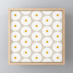 Minimal Botanical Pattern - Daisies Mini Art Print Gallery Image 1