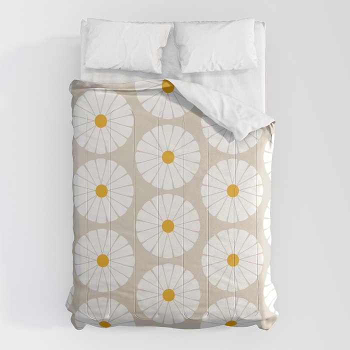 Minimal Botanical Pattern - Daisies Comforter Gallery Image 6
