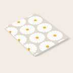 Minimal Botanical Pattern - Daisies Notebook Gallery Image 2