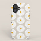 Minimal Botanical Pattern - Daisies iPhone Case Gallery Image 1