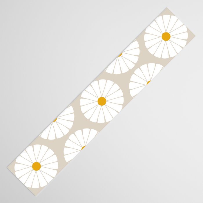 Minimal Botanical Pattern - Daisies Table Runner Gallery Image 3
