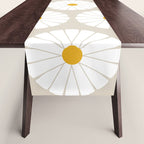 Minimal Botanical Pattern - Daisies Table Runner Gallery Image 1