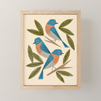 Bluebirds Mini Art Print Gallery Image 1