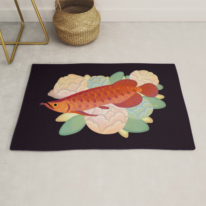 Arowana and peony 3 Rug Gallery Image 1