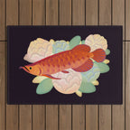 Arowana and peony 3 Outdoor Rug Gallery Image 1