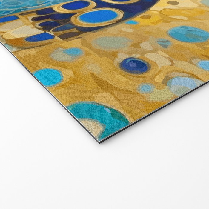 Gustav Klimt Style Blue and Gold Owl Welcome Mat Gallery Image 2