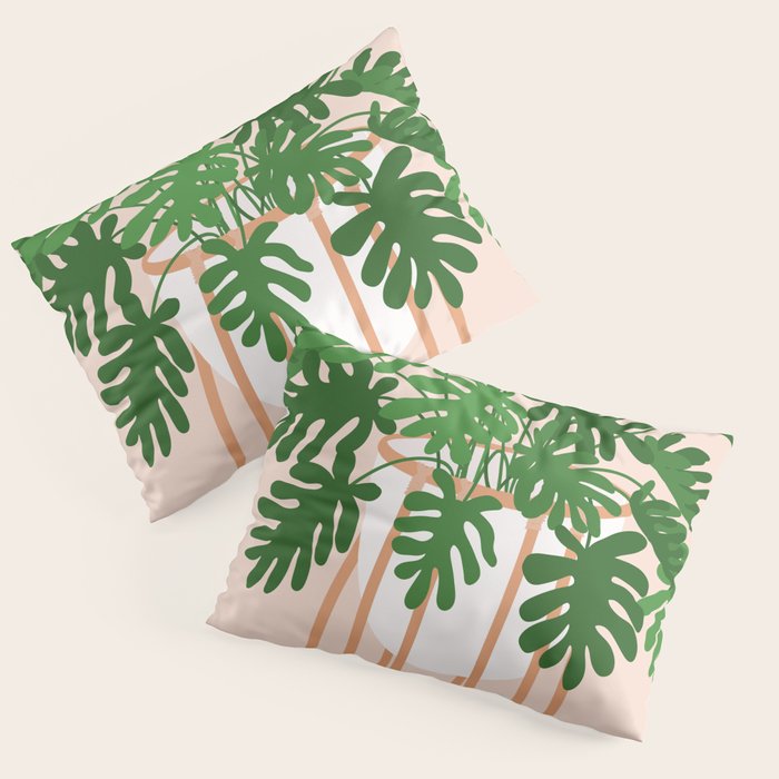 Vase no. 26 with Tropical Plant Pillow Sham Gallery Image 3