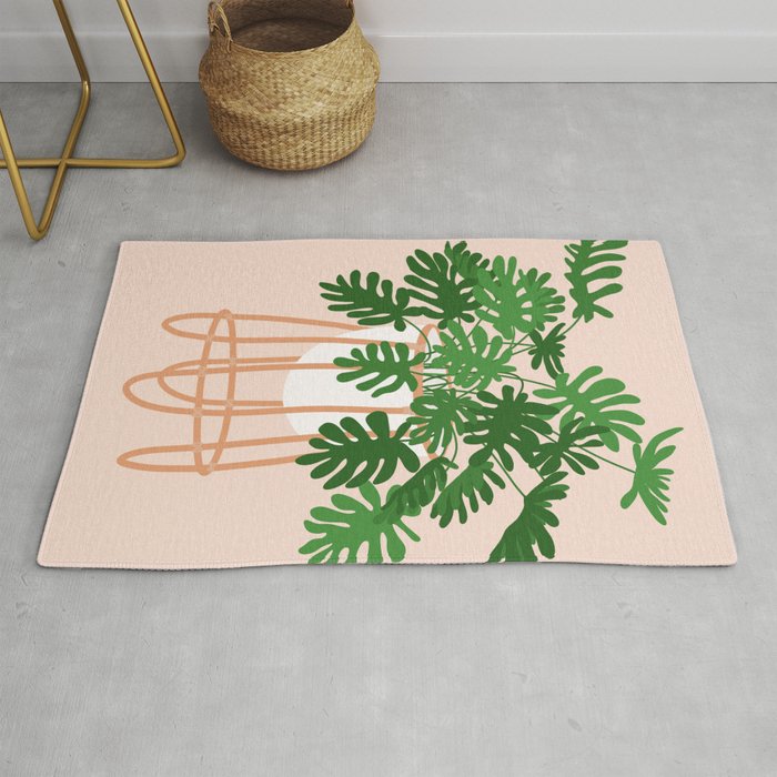 Vase no. 26 with Tropical Plant Rug Gallery Image 1