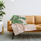 Vase no. 26 with Tropical Plant Throw Blanket Gallery Image 1