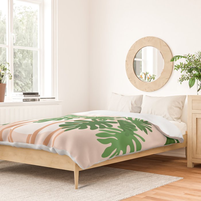 Vase no. 26 with Tropical Plant Duvet Cover Gallery Image 2