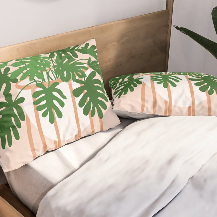 Vase no. 26 with Tropical Plant Pillow Sham Gallery Image 2