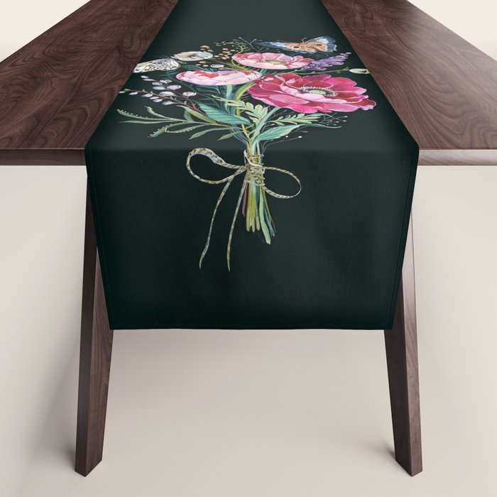 Butterfly Floral Bouquet Table Runner Gallery Image 1