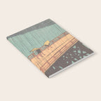 Vintage Japanese Woodblock Print Art - Sudden Shower Over Shin Ohashi Bridge And Atake By Utagawa Hiroshige, 1850's. Notebook Gallery Image 2